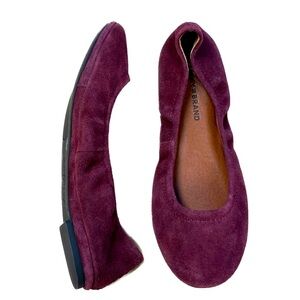 Lucky Brand Suede Burgundy Emmie Ballet Flats Sz 8.5